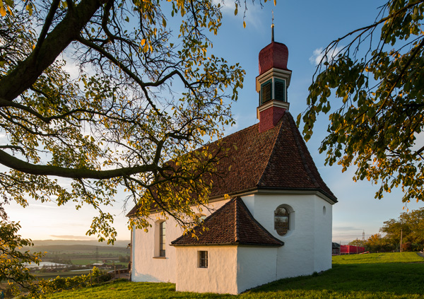 Hünenberg, Weinrebenkapelle mit Chriesibaum