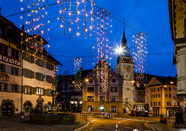 ST 193 Weihnachtsbeleuchtung am Kollinplatz von Zug